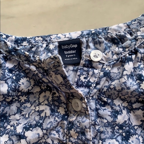 Blue floral tunic with cuffed sleeves - Picture 2 of 2